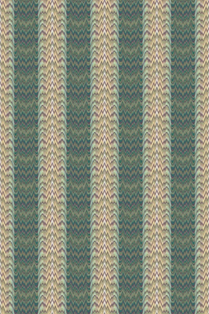 Bargello Fabric by Gainsborough in Teal / Fawn Multi