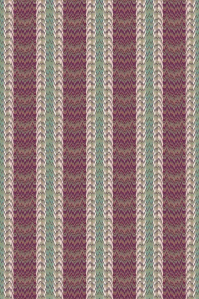 Bargello Fabric by Gainsborough in Mulberry / Rose Pink Multi