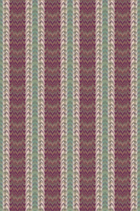 Bargello Fabric by Gainsborough in Mulberry / Rose Pink Multi