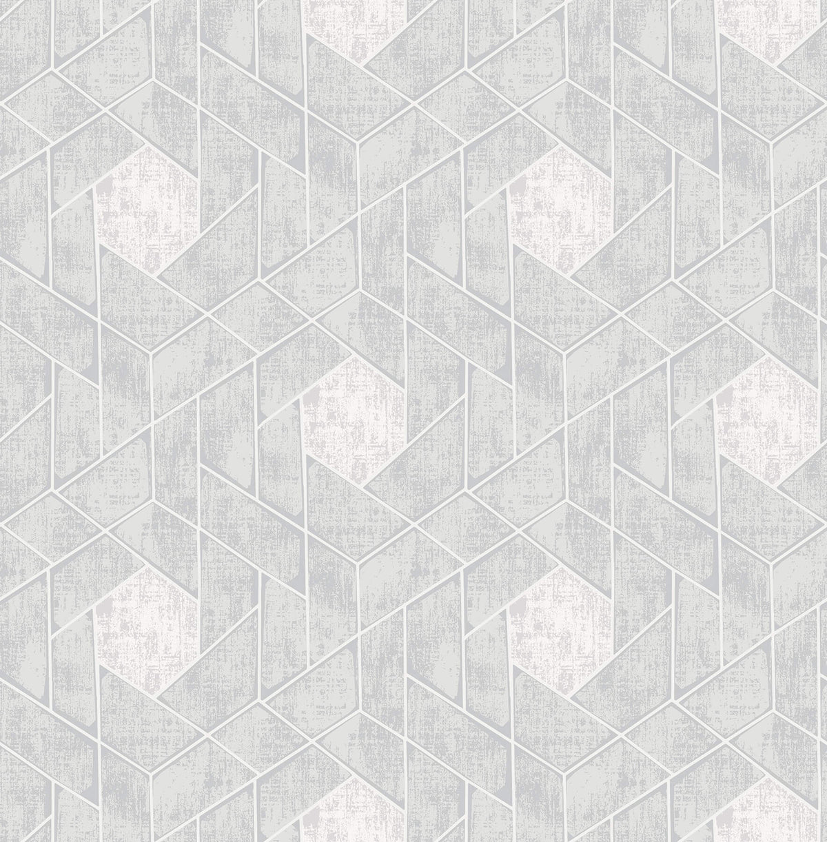 Scott Living Granada Geometric Wallpaper - Light Grey