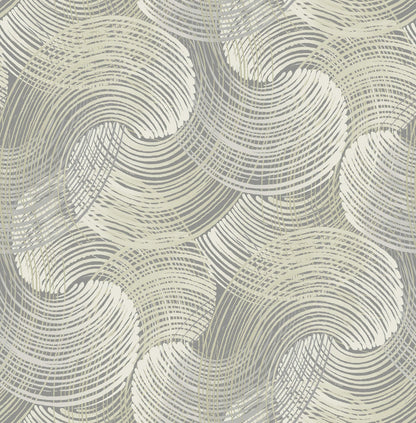 Karson Swirling Geometric Wallpaper