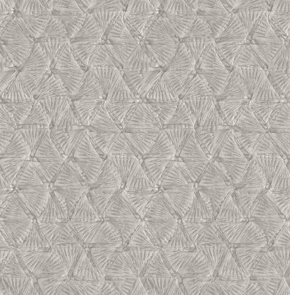 A-Street Prints Revival Wright Wallpaper - Pewter, geometric in gold, pink, grey