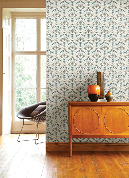 Revival Dard Tulip Ogee Wallpaper