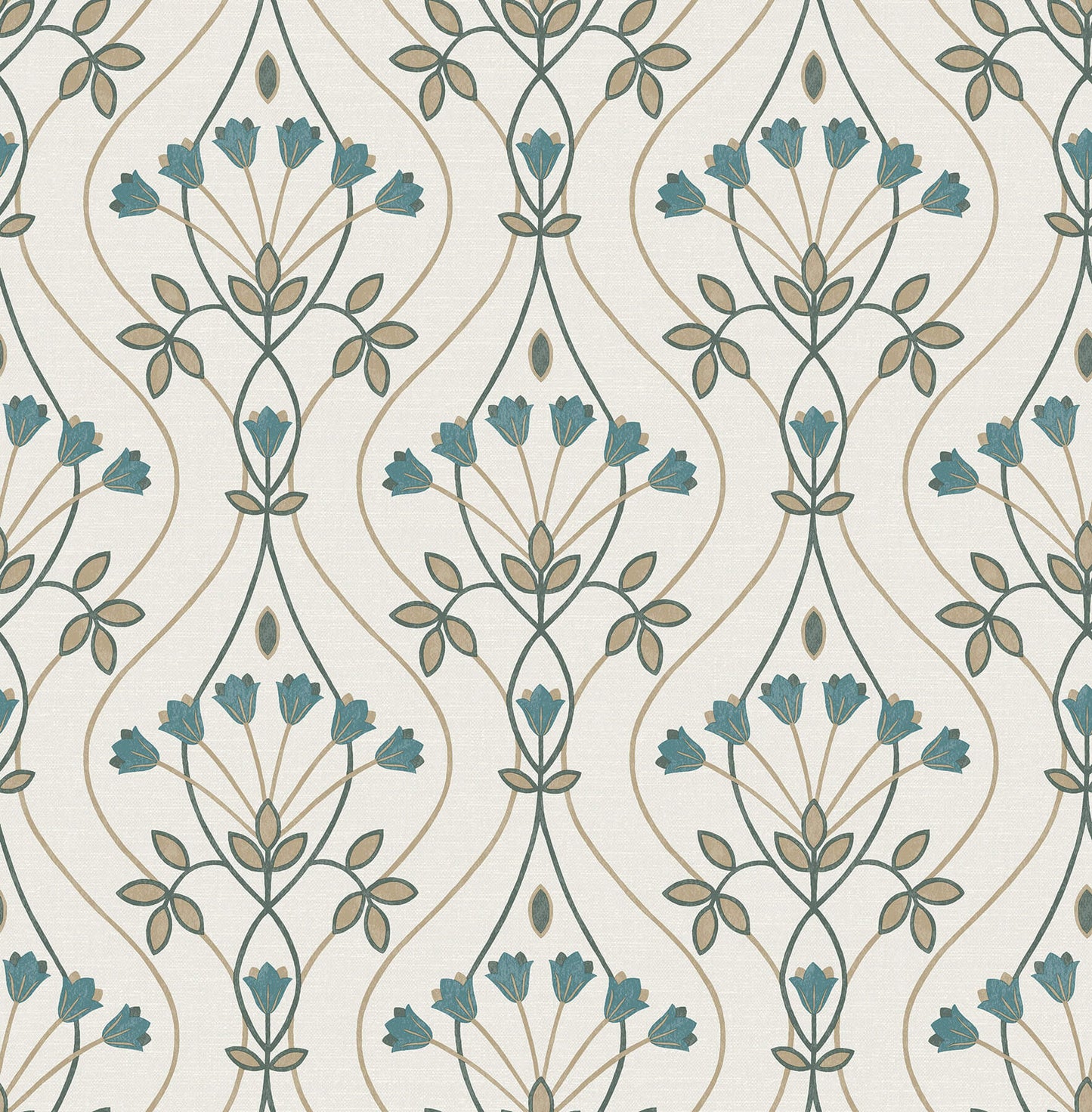 Revival Dard Tulip Ogee Wallpaper