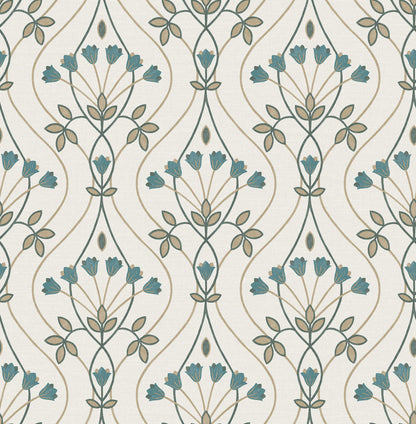 Revival Dard Tulip Ogee Wallpaper