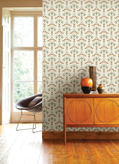 Revival Dard Tulip Ogee Wallpaper