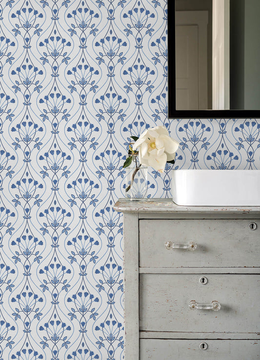 Revival Dard Tulip Ogee Wallpaper