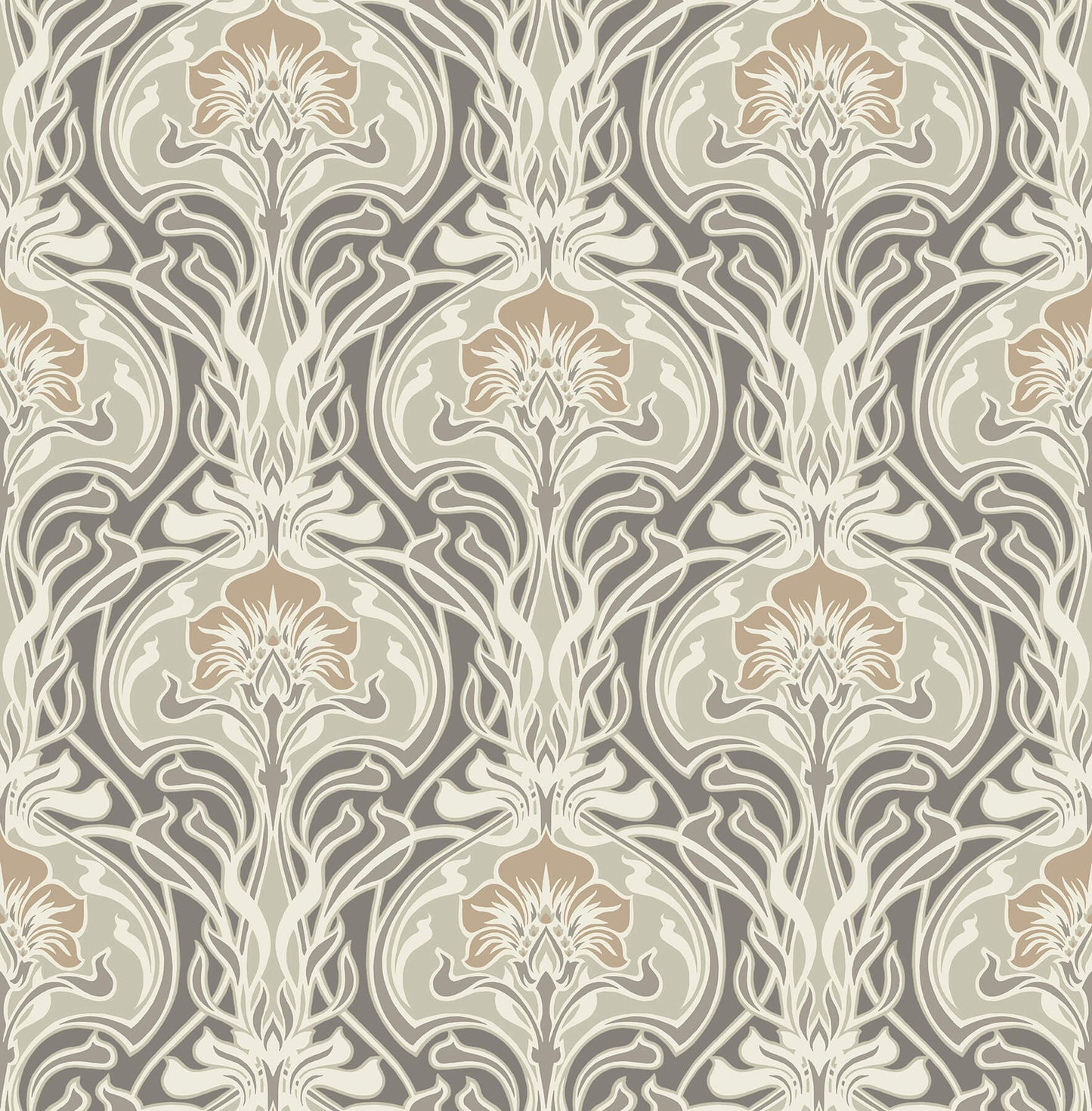 Revival Mucha Ogee Wallpaper