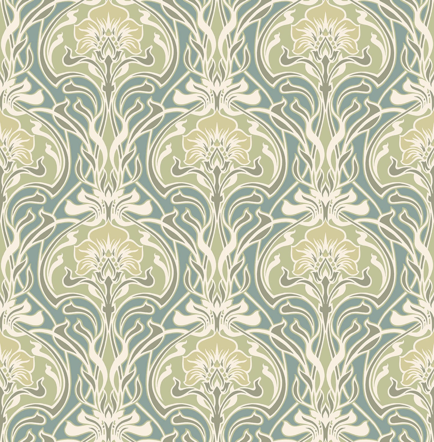 Revival Mucha Ogee Wallpaper