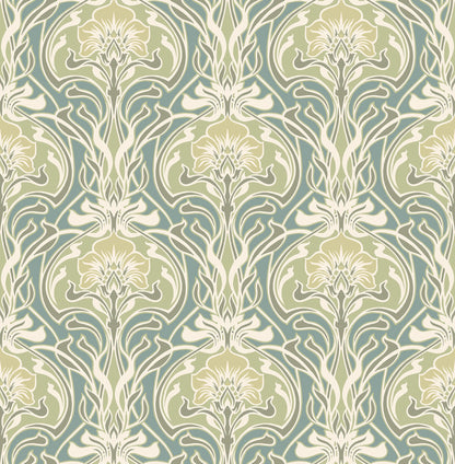 Revival Mucha Ogee Wallpaper