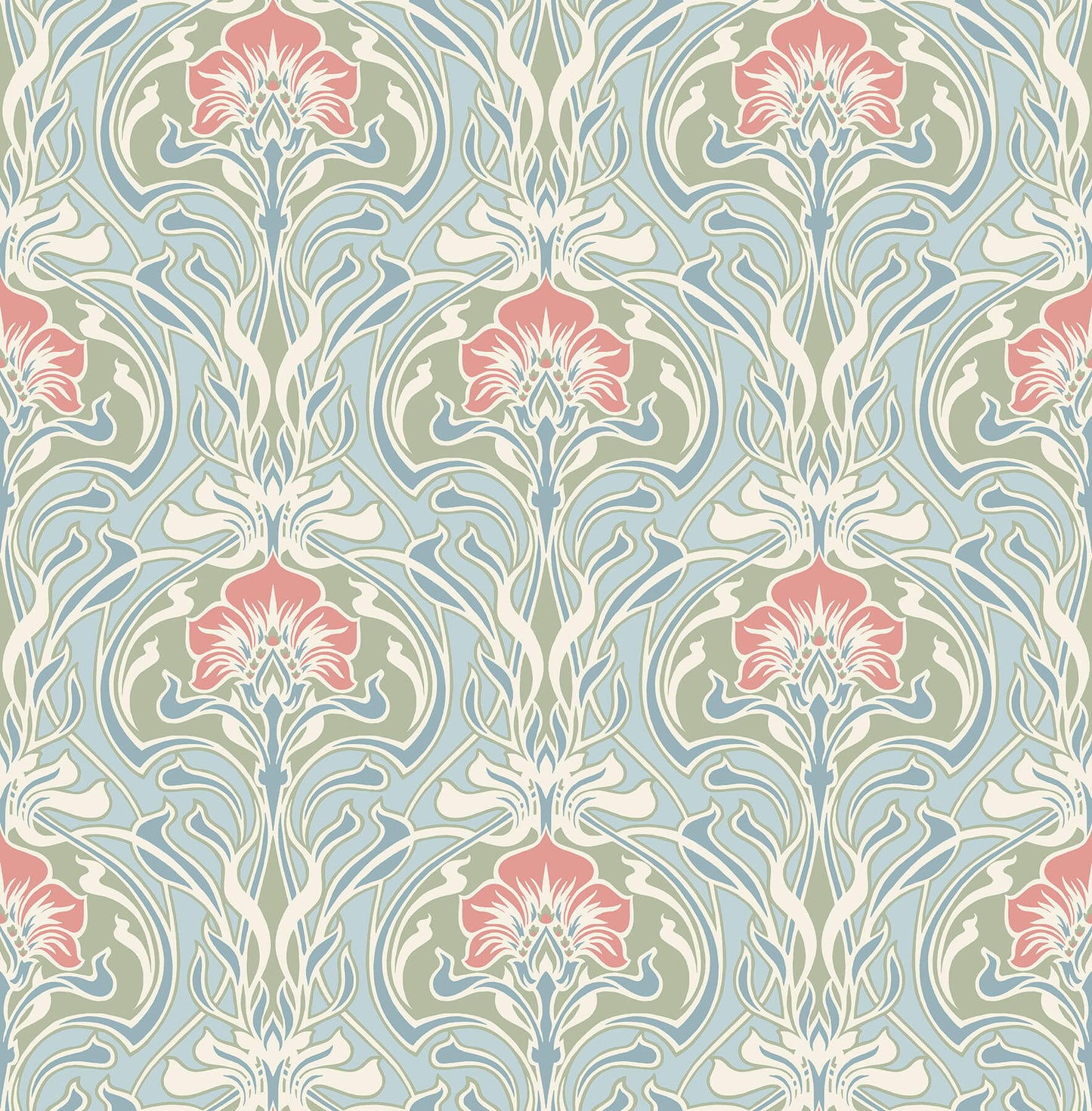 Revival Mucha Ogee Wallpaper