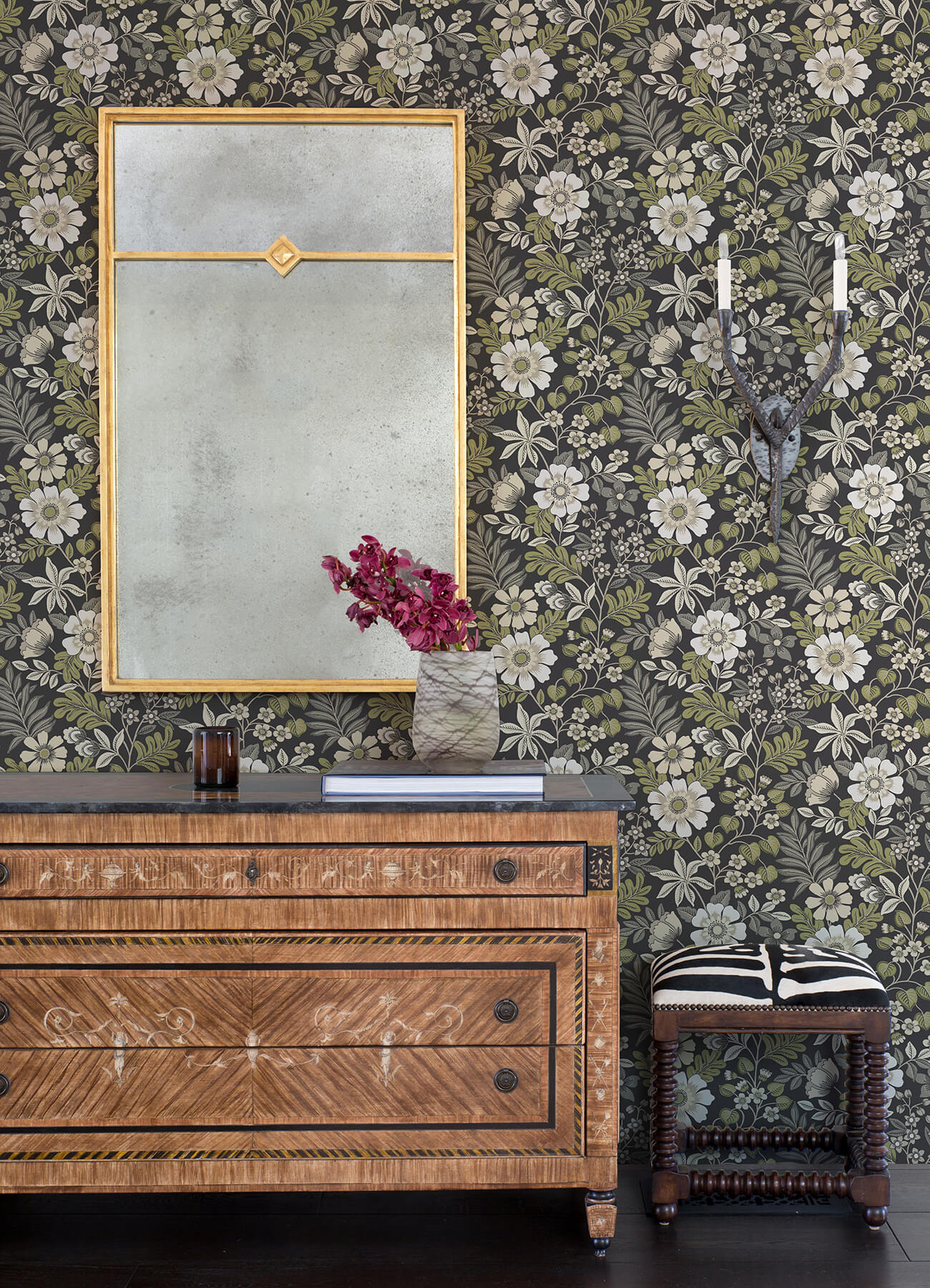Revival Voysey Floral Wallpaper
