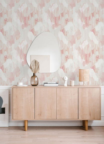 Scott Living Mahi Abstract Wallpaper, in grey, neutral, blue