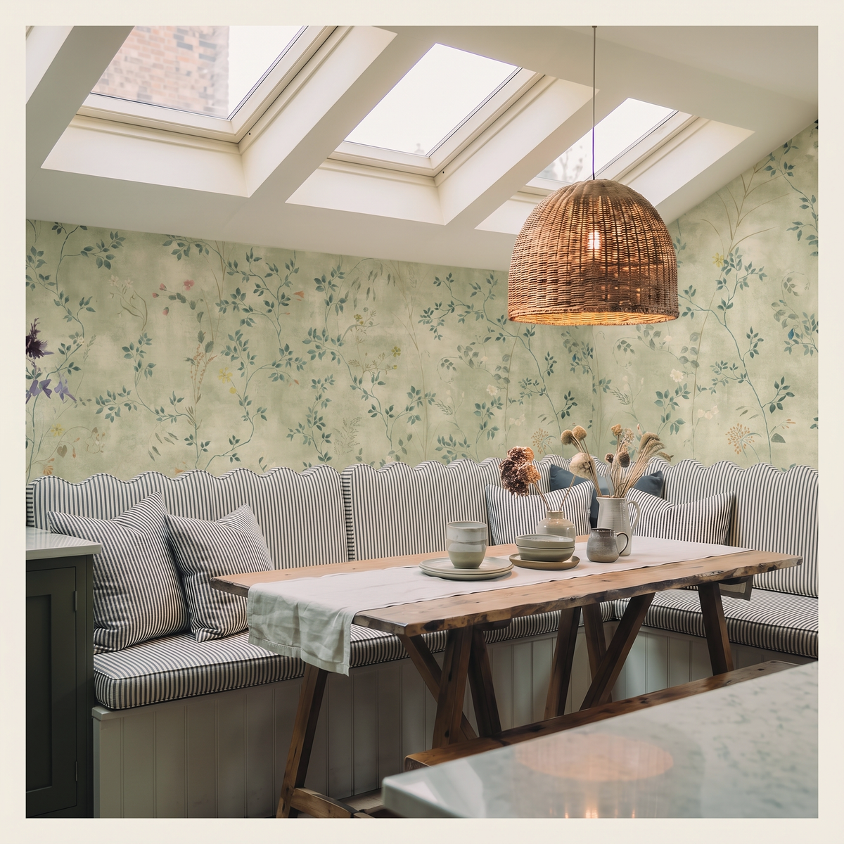 Meadow Whisper Sage Green Wallpaper