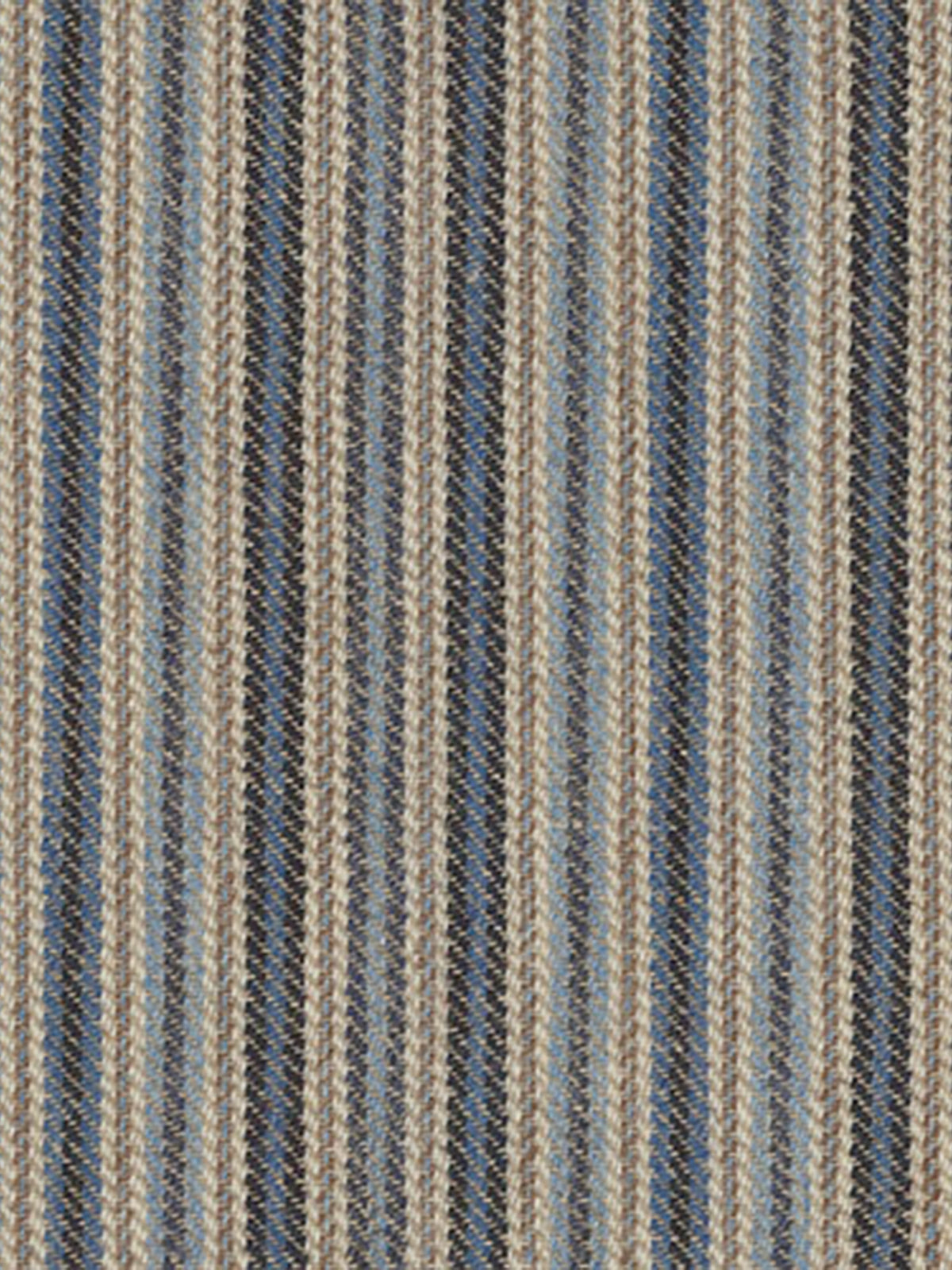 Nancy Stripe Fabric by Holland & Sherry in Blue