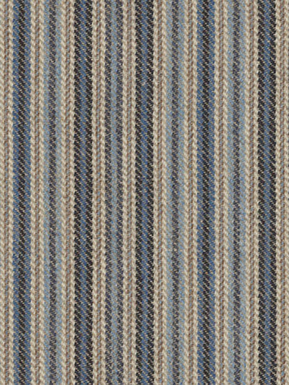 Nancy Stripe Fabric by Holland & Sherry in Blue