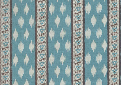 Fontenoy Fabric by Fleurons d'Hélène in Bleu