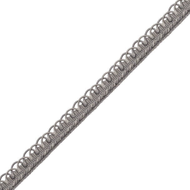 1/2" Annecy Gimp Trim by Samuel & Sons in Dark Grey, GB-30702-158, roll