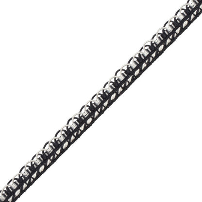 1/2" Annecy Gimp Trim by Samuel & Sons in Ebony/White, GB-30702-164, roll