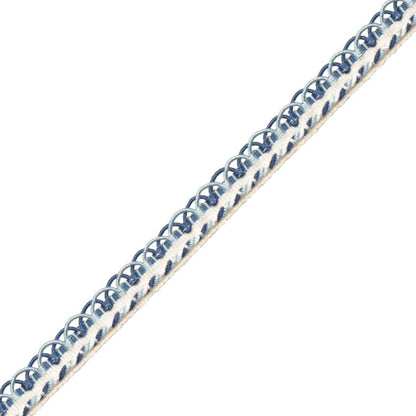1/2" Annecy Gimp Trim by Samuel & Sons in White/Ocean Blues, GB-30702-185, roll