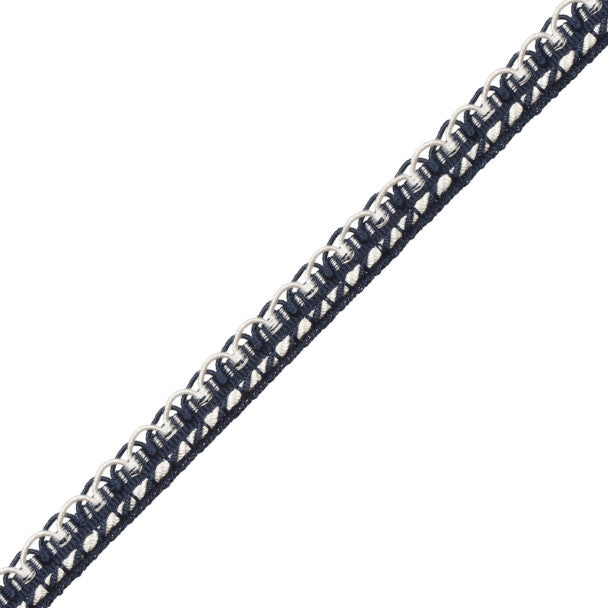 1/2" Annecy Gimp Trim by Samuel & Sons in Navy/White, GB-30702-195, roll
