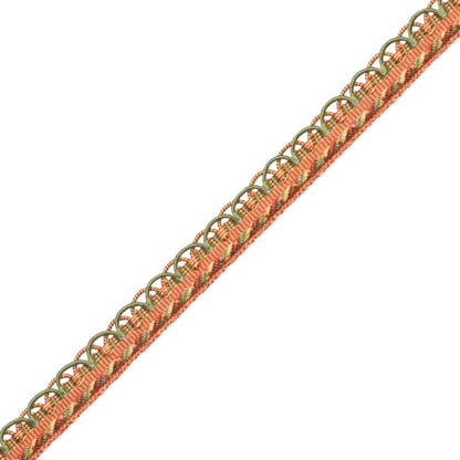 1/2" Annecy Gimp Trim by Samuel & Sons in Coral/Green/Gold, GB-30702-412, roll