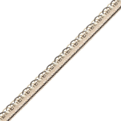 1/2" Annecy Gimp Trim by Samuel & Sons in Ivory/Cream/Black, GB-30702-604, roll