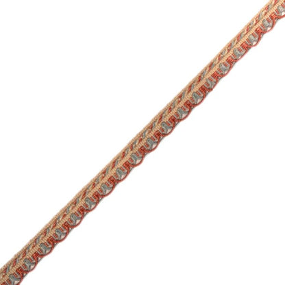 1/2" Annecy Gimp Trim by Samuel & Sons in Butter/Sea Foam/Coral, GB-30702-605, roll