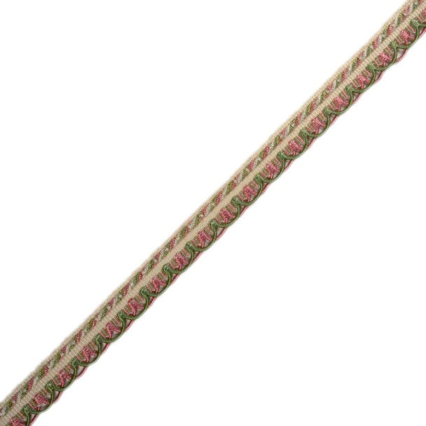 1/2" Annecy Gimp Trim by Samuel & Sons in Ivory/Rose/Celadon, GB-30702-606, roll