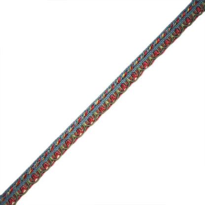 1/2" Annecy Gimp Trim by Samuel & Sons in Light Blue/Rose/Green, GB-30702-623, roll