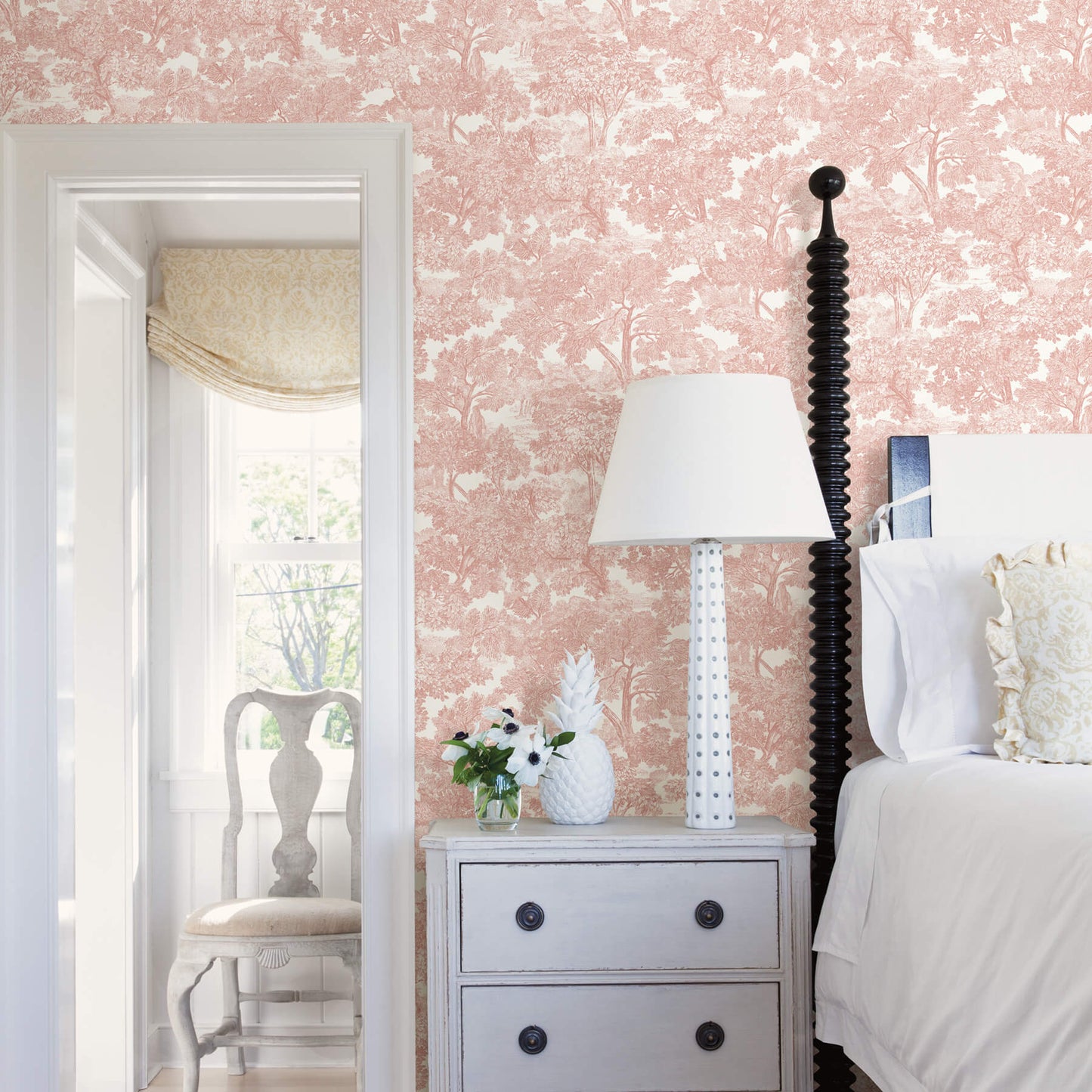 Farmhouse Spinney Toile Wallpaper