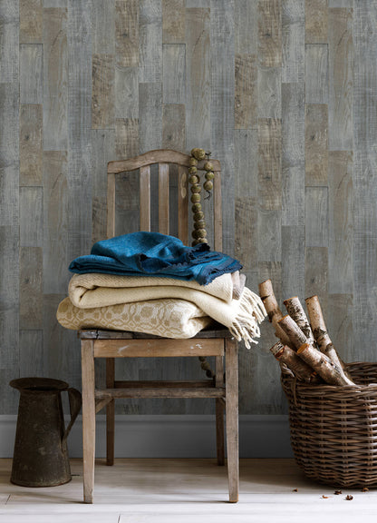 Thoreau Chebacco Wood Planks Wallpaper