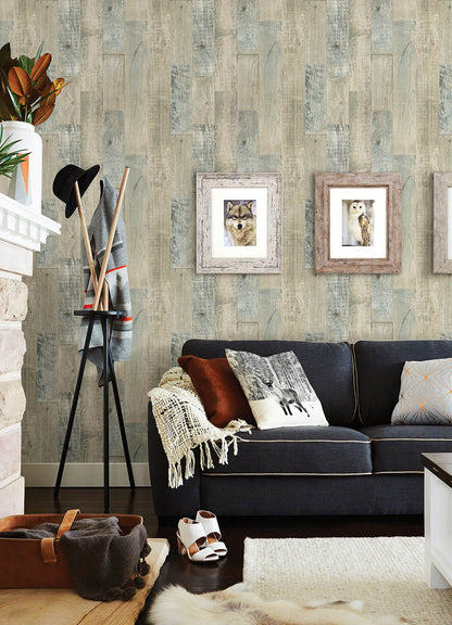 Thoreau Chebacco Wood Planks Wallpaper