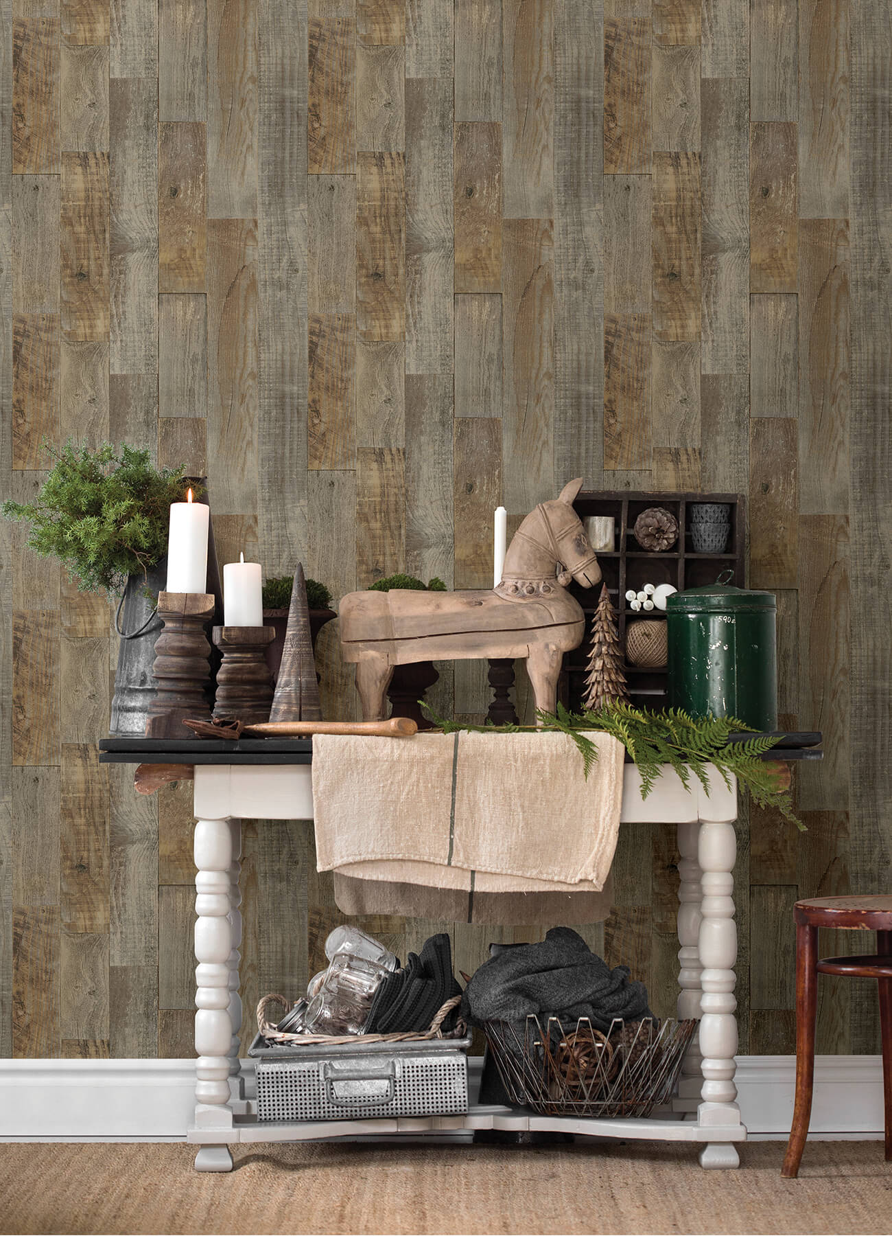 Thoreau Chebacco Wood Planks Wallpaper