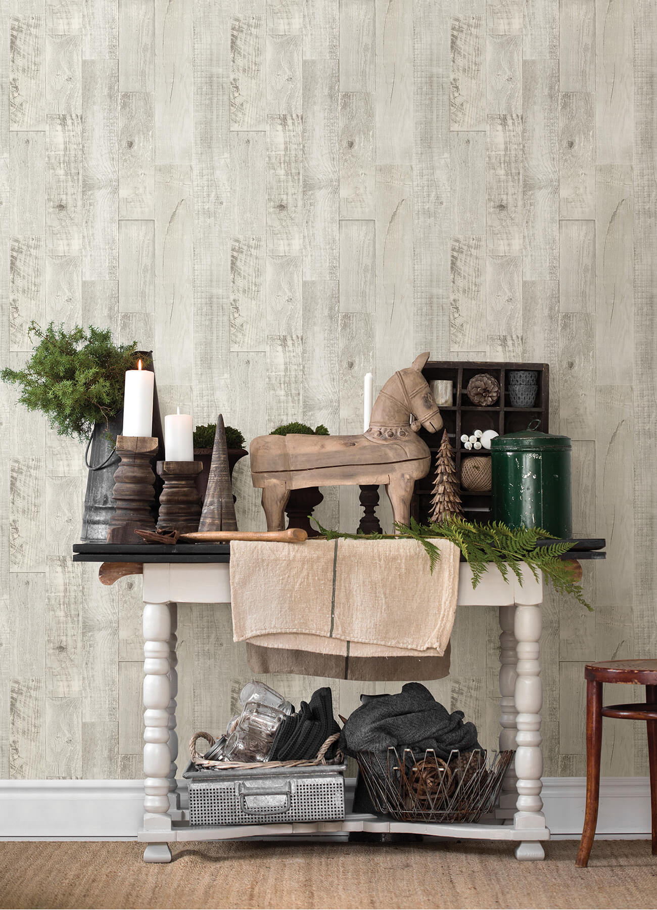 Thoreau Chebacco Wood Planks Wallpaper