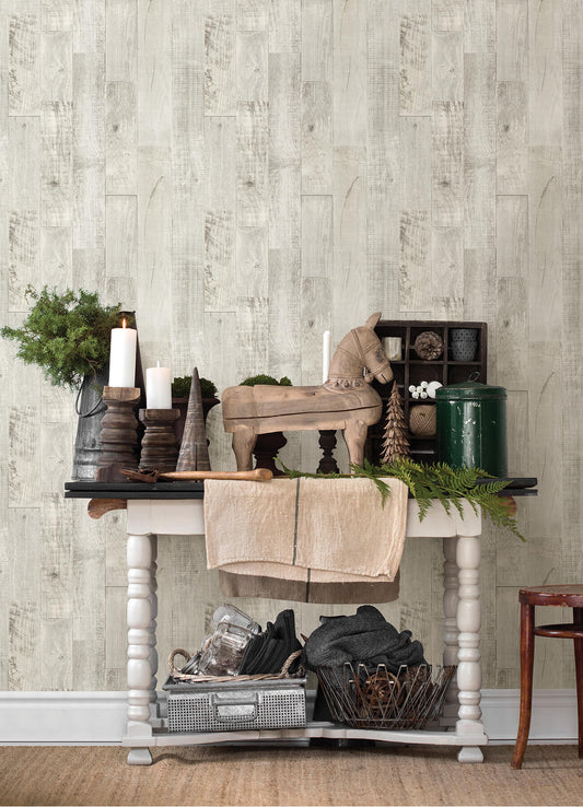Thoreau Chebacco Wood Planks Wallpaper