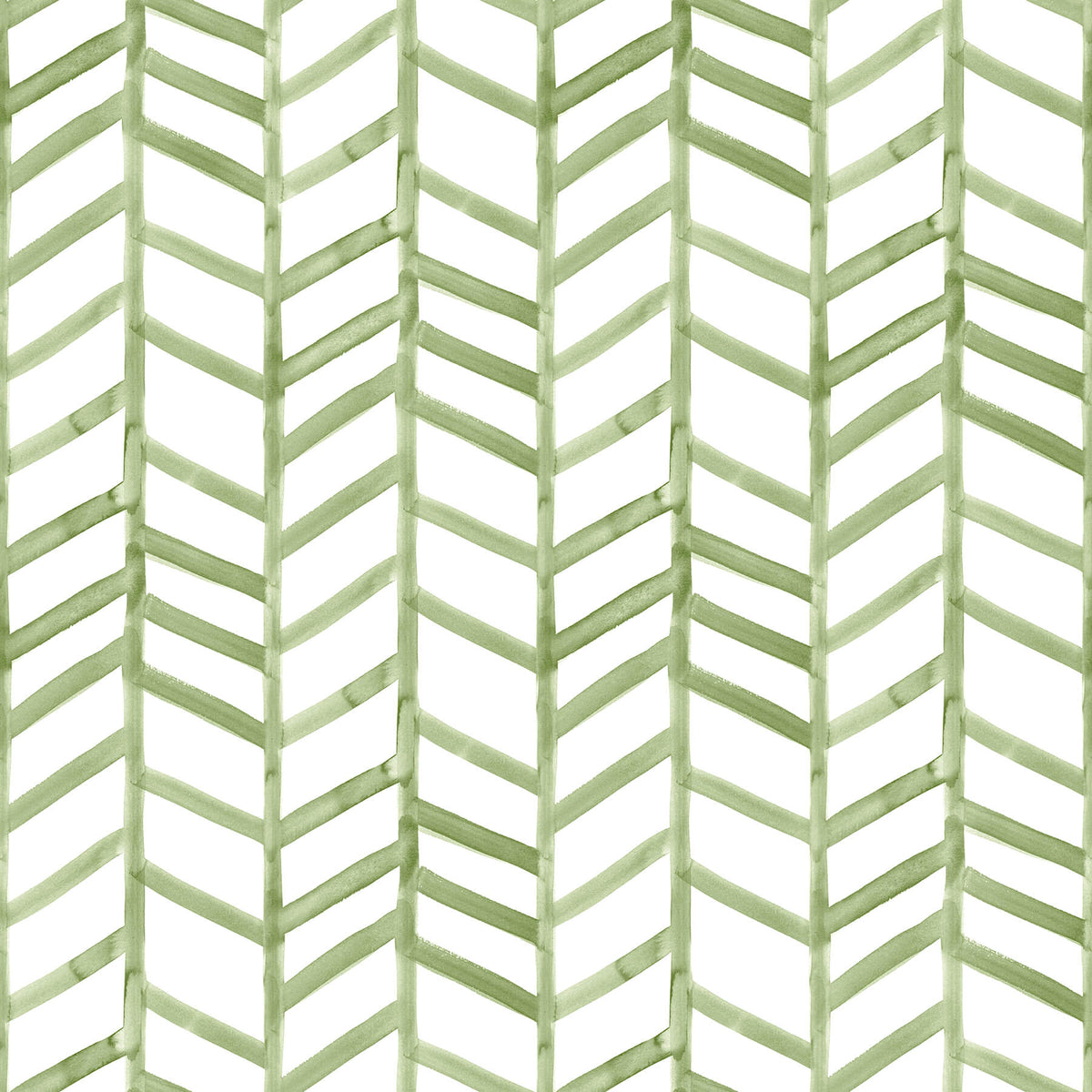Chesapeake Thoreau Fletching Wallpaper - Green, herringbone / geometric