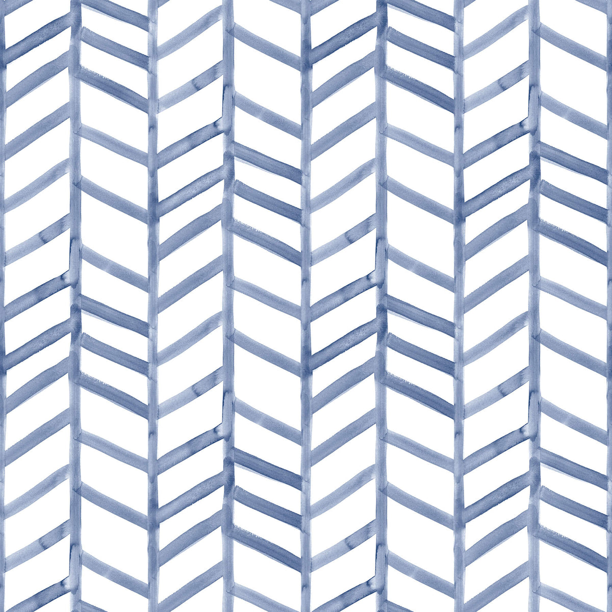Chesapeake Thoreau Fletching Wallpaper - Navy, herringbone / geometric in green, blue, black