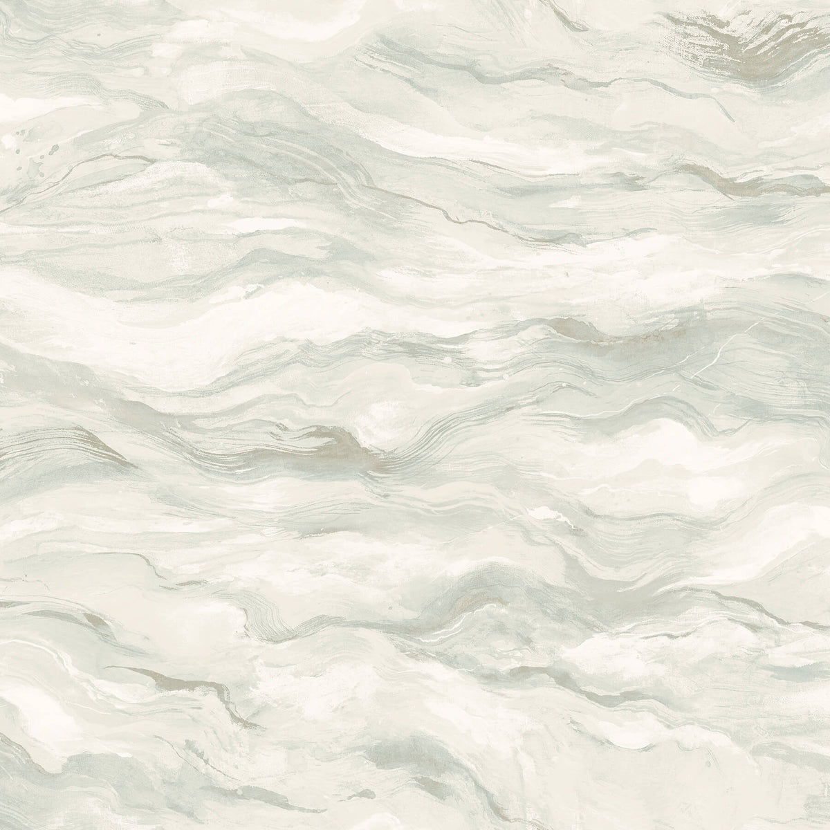 Chesapeake Thoreau Cirrus Wave Wallpaper - Light Blue, coastal
