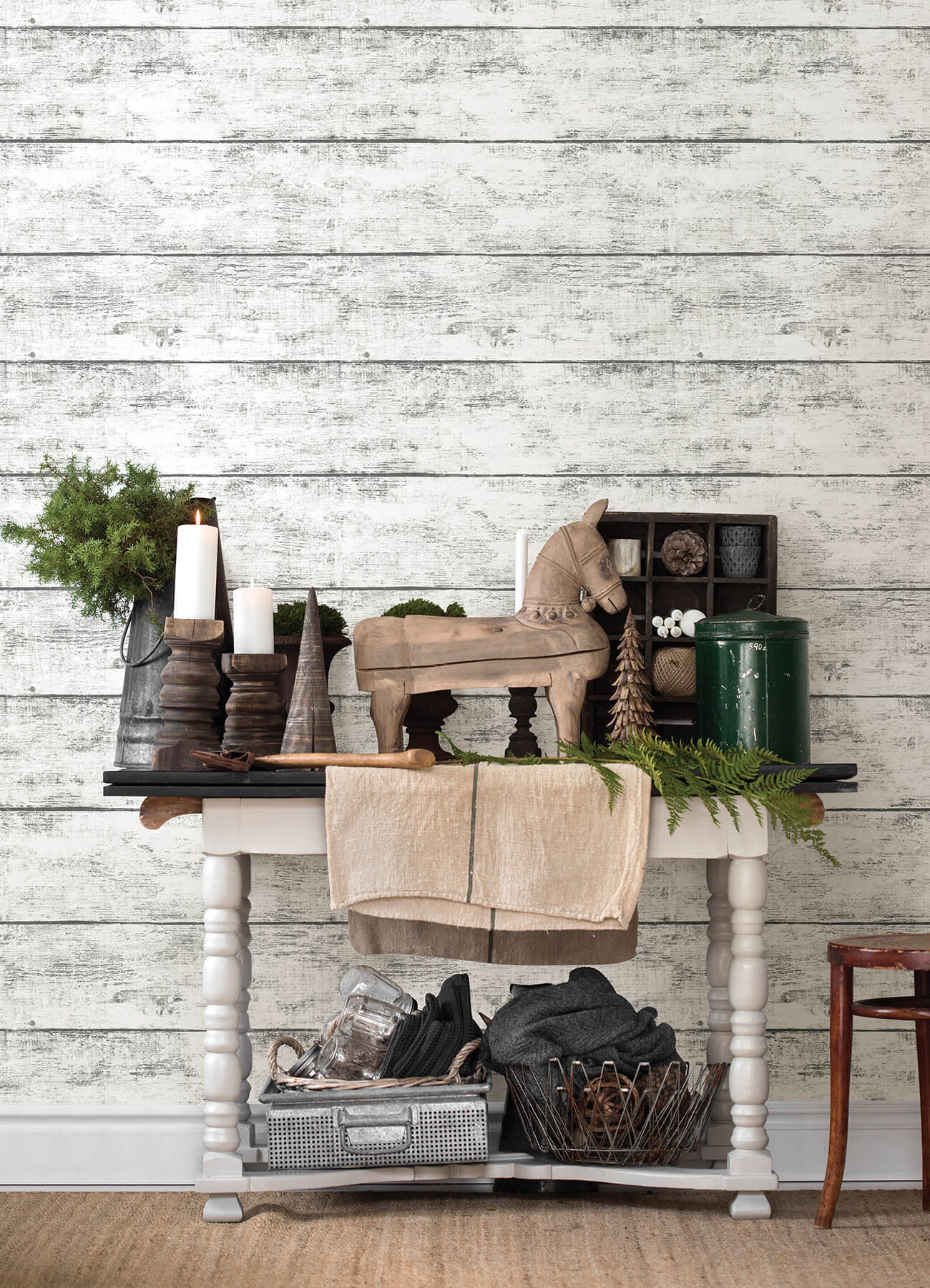 Thoreau Cabin Wood Planks Wallpaper