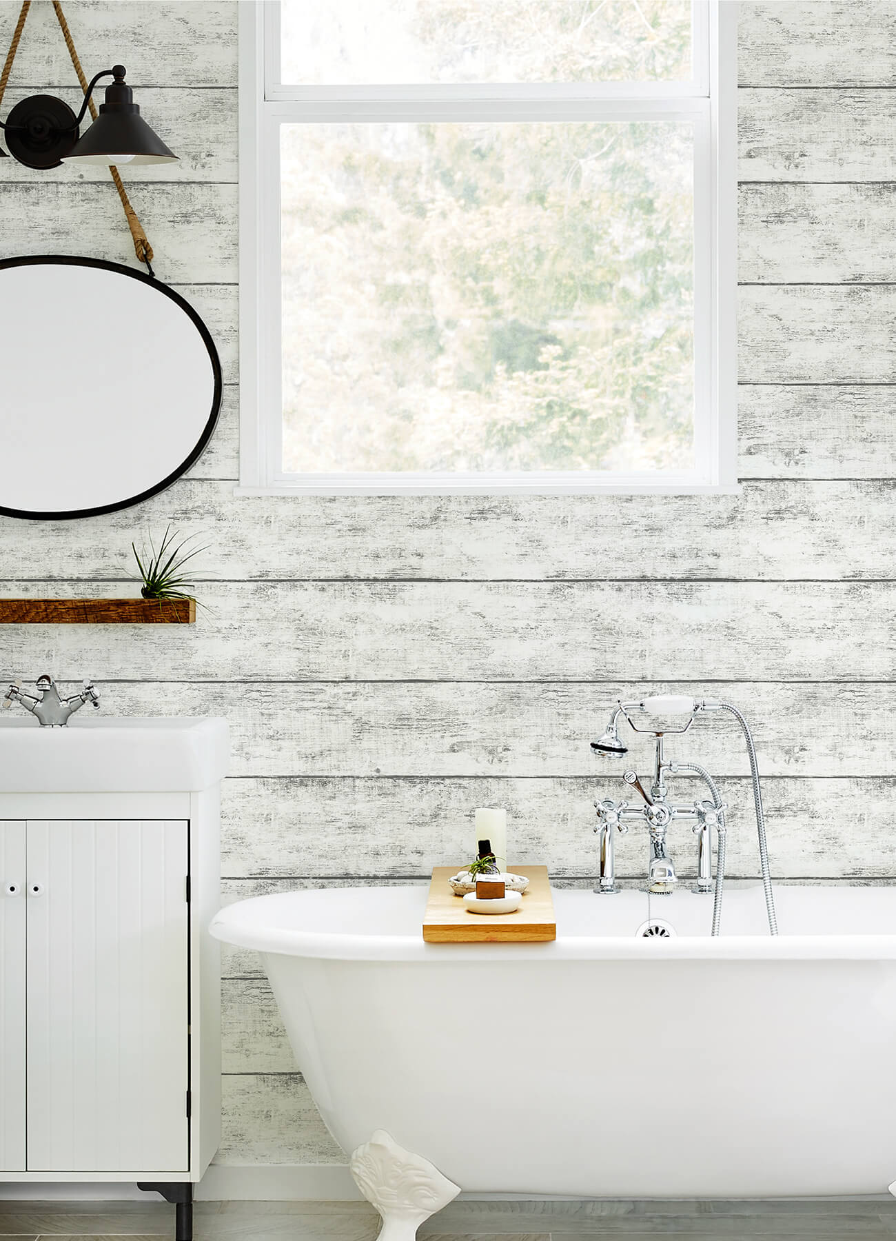 Thoreau Cabin Wood Planks Wallpaper