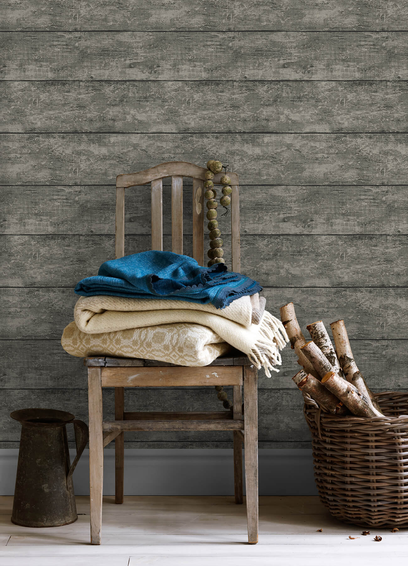 Thoreau Cabin Wood Planks Wallpaper