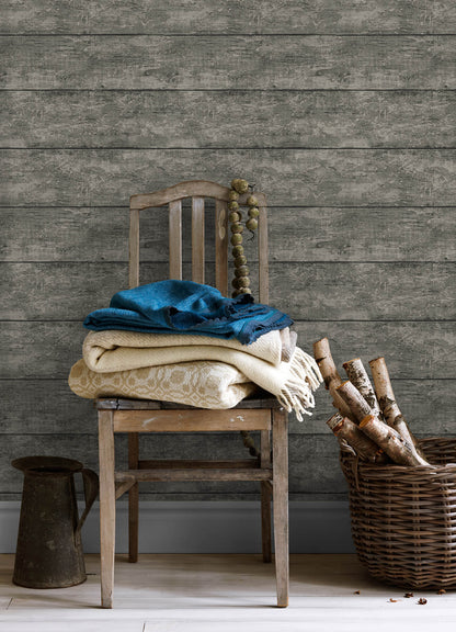Thoreau Cabin Wood Planks Wallpaper