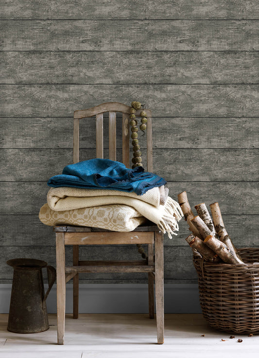 Thoreau Cabin Wood Planks Wallpaper