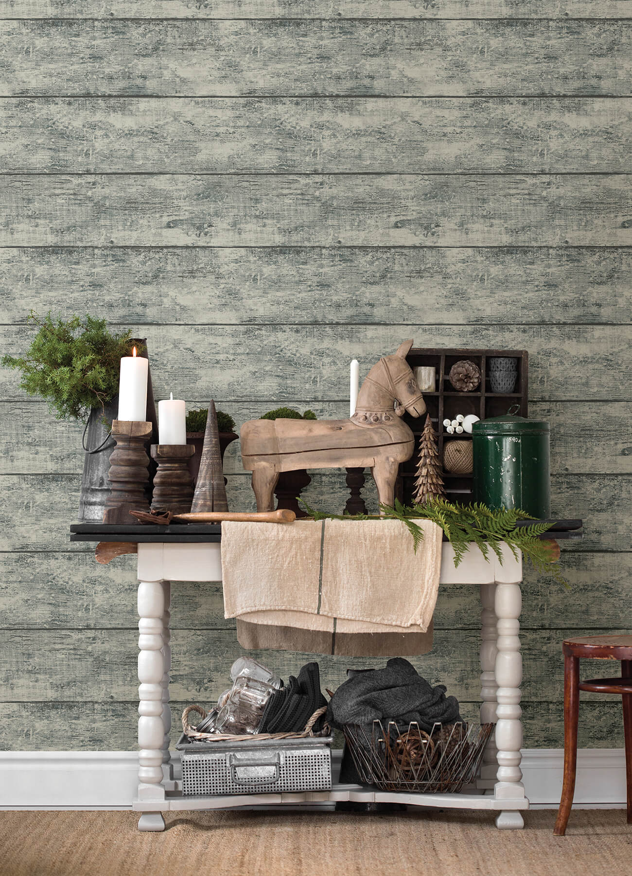 Thoreau Cabin Wood Planks Wallpaper