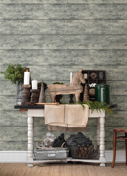 Thoreau Cabin Wood Planks Wallpaper