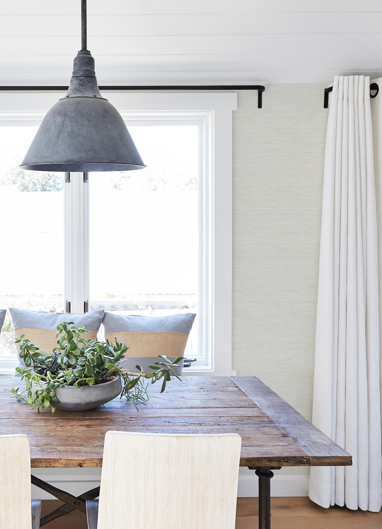 Thoreau Agave Faux Grasscloth Wallpaper