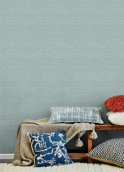 Thoreau Agave Faux Grasscloth Wallpaper
