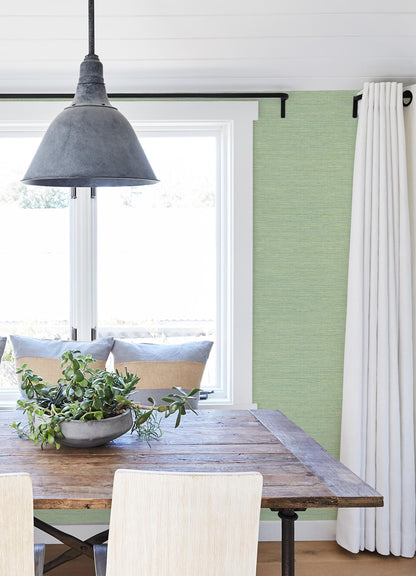 Thoreau Agave Faux Grasscloth Wallpaper