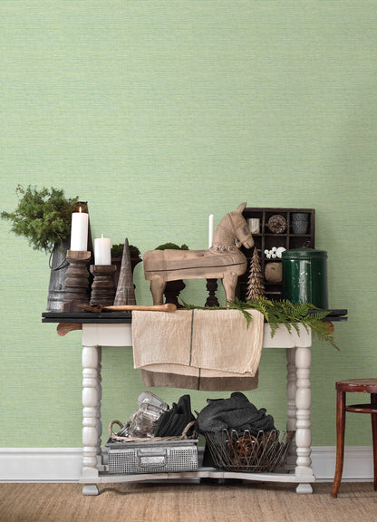Thoreau Agave Faux Grasscloth Wallpaper